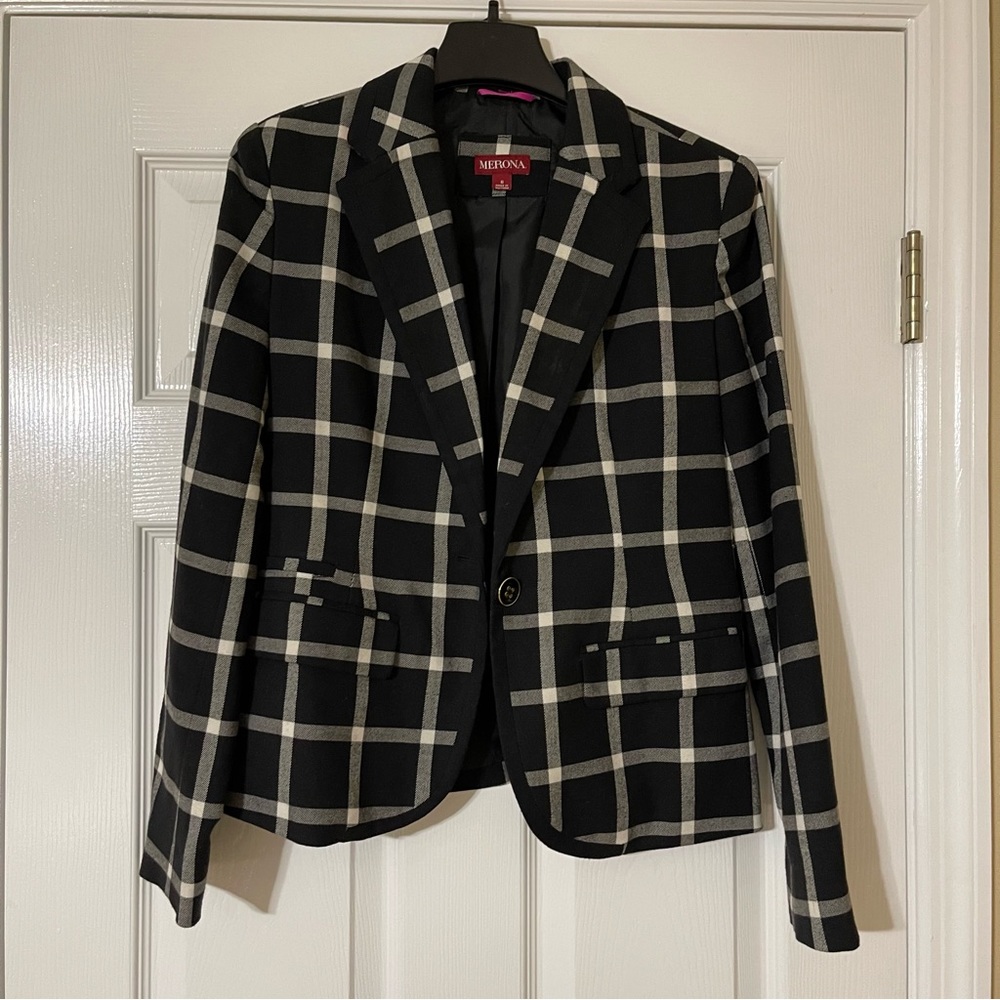 Merona Black and White Blazer
